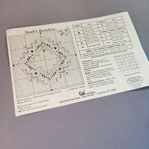 Just Nan Cross Stitch Pattern Noah's Rainbow